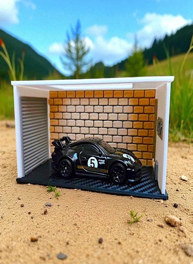 Sentosa Diecast Car Display Garage with Included Car, 1:64 Scale, Parking Shed, Plastic Diorama Accessory, Random Multicolour with 1 Random HotWhl Car Included - Image 2